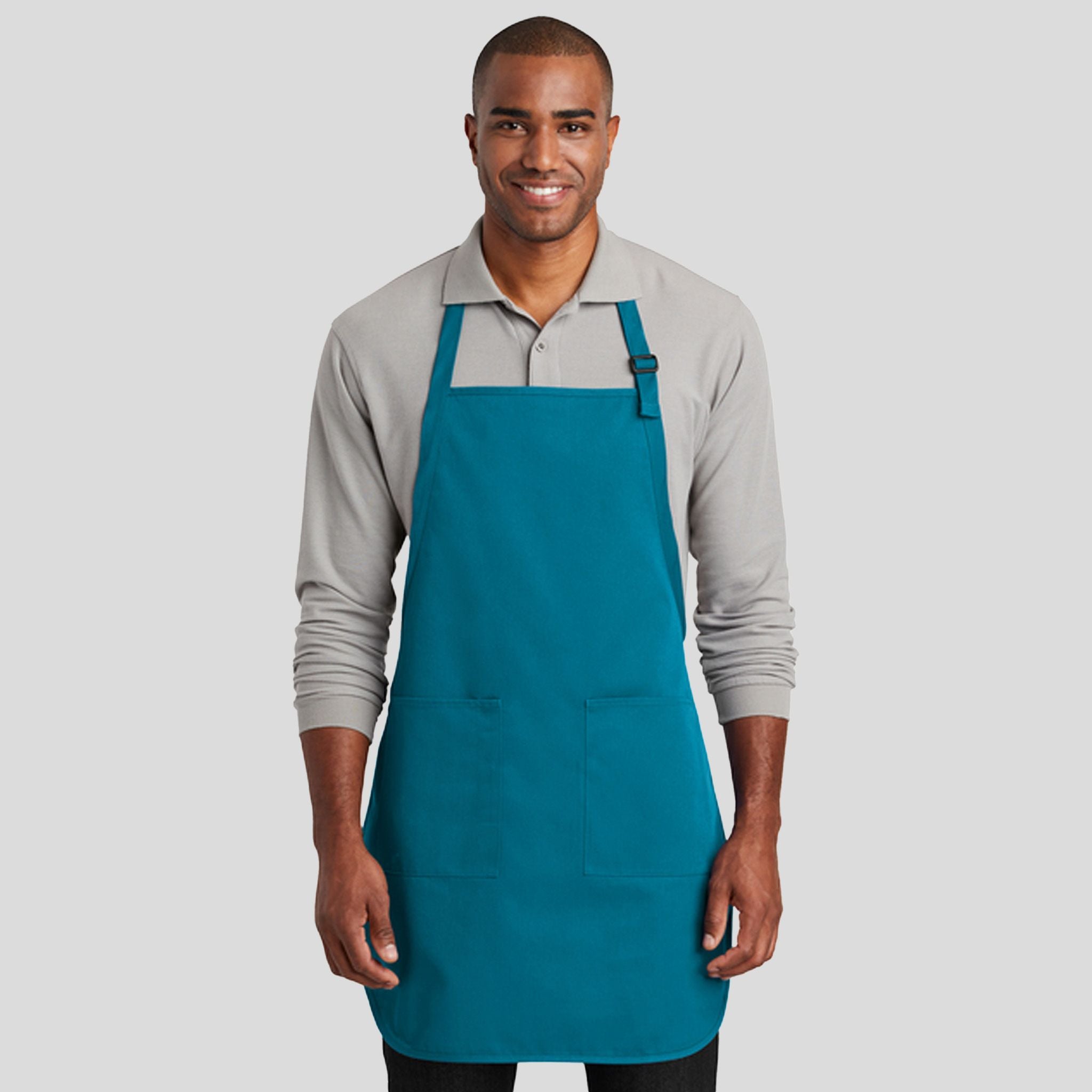 Full-Length Two-Pocket Bib Apron | Sapphire