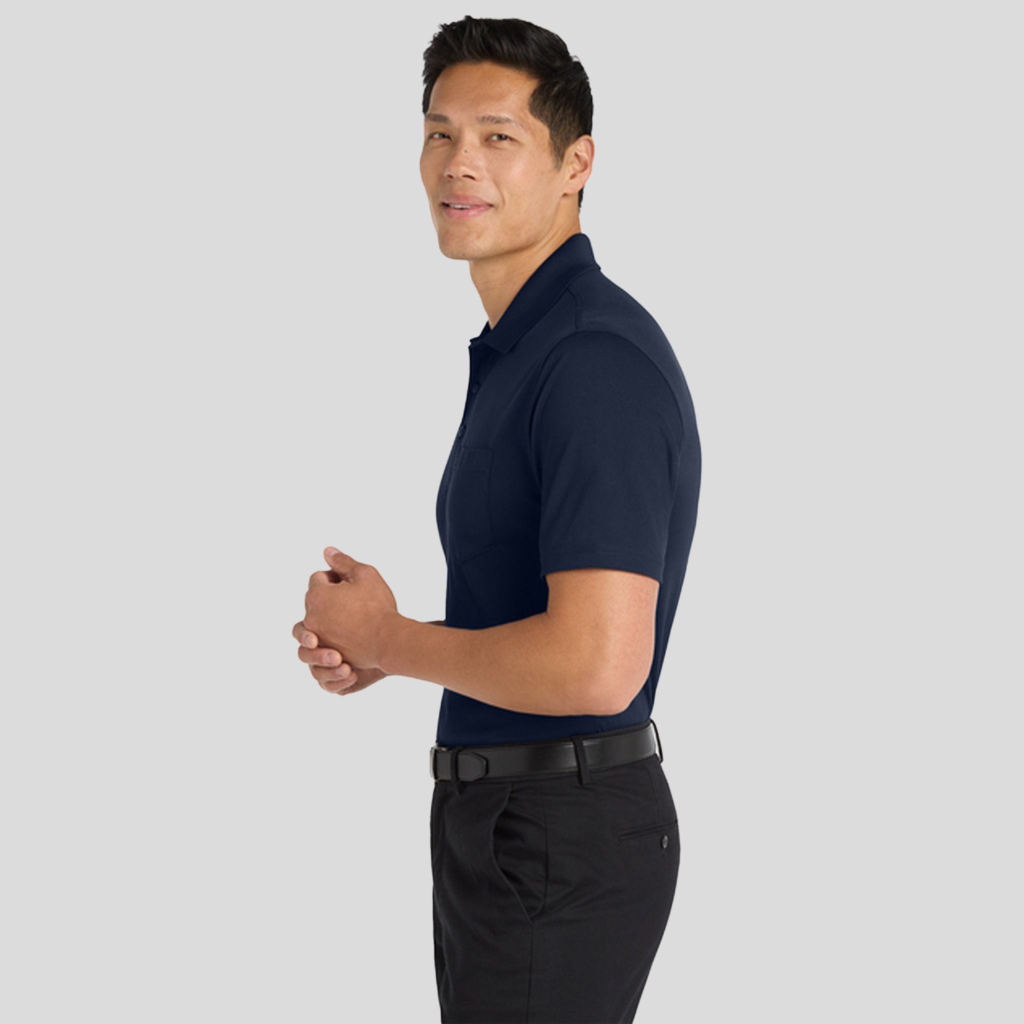 Dry Zoneยฎ UV Micro-Mesh Pocket Polo | River Blue Navy