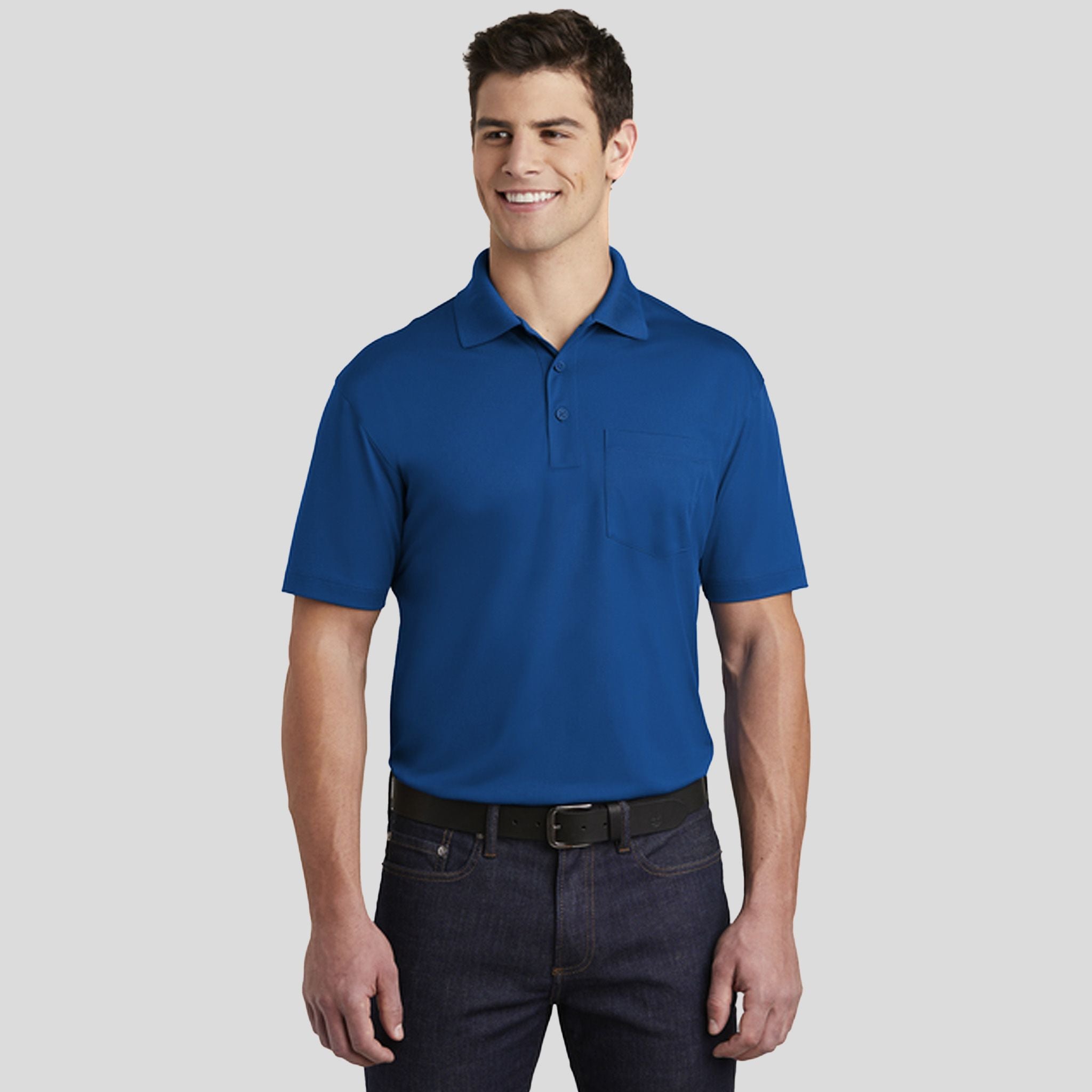 Micropique Sport-Wickยฎ Pocket Polo | True Royal