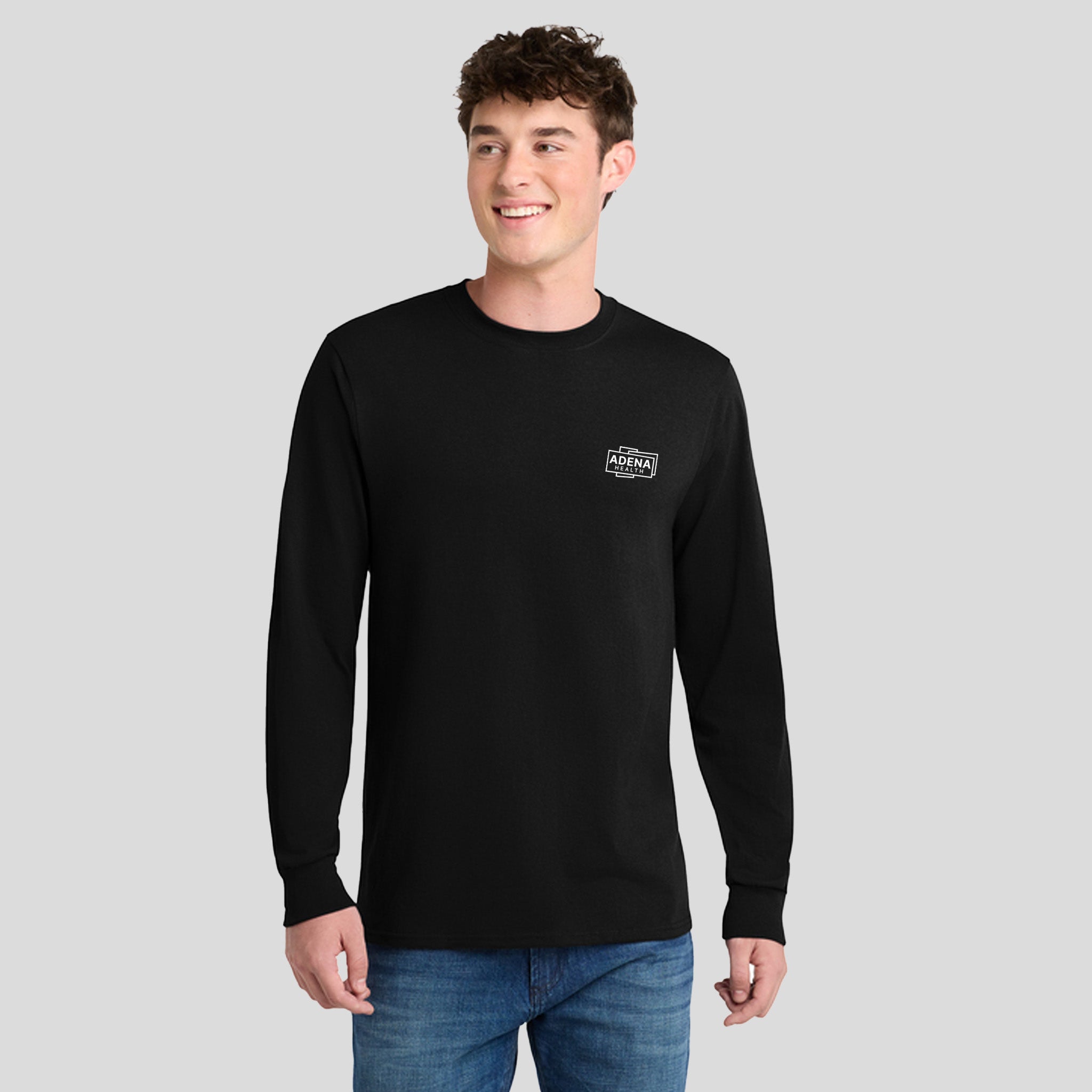 Adena Long Sleeve Core Blend Tee | Black