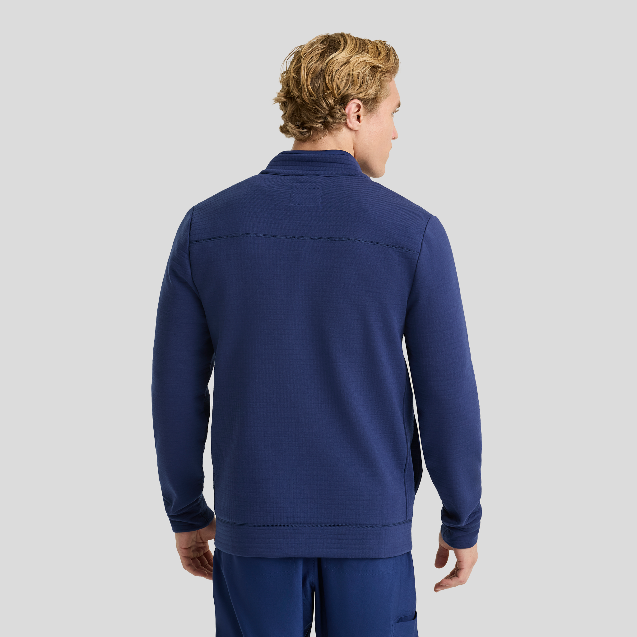 Ron Men's 5 Pocket Funnel Neck Zip Front Jacket | Navy