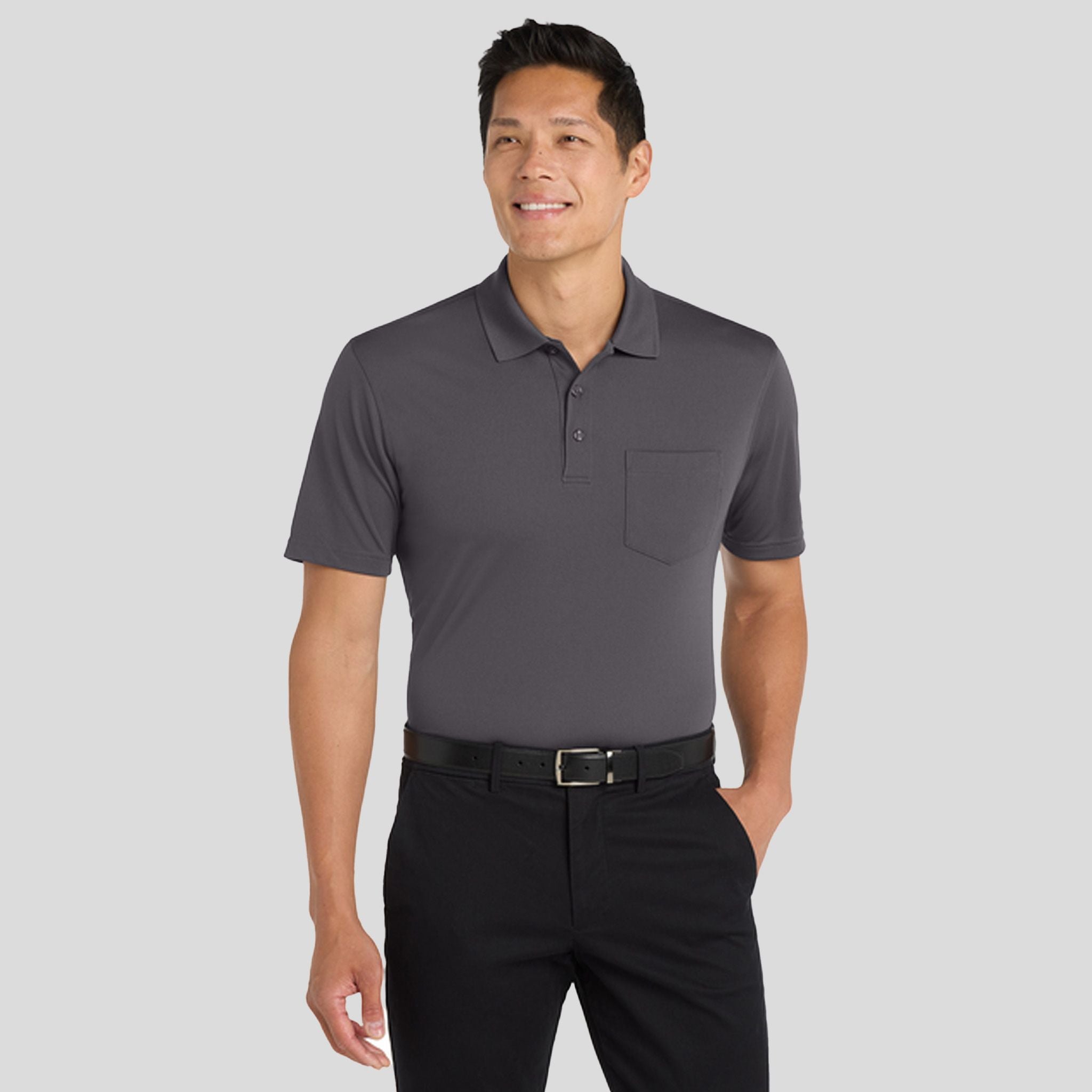 Dry Zoneยฎ UV Micro-Mesh Pocket Polo | Graphite