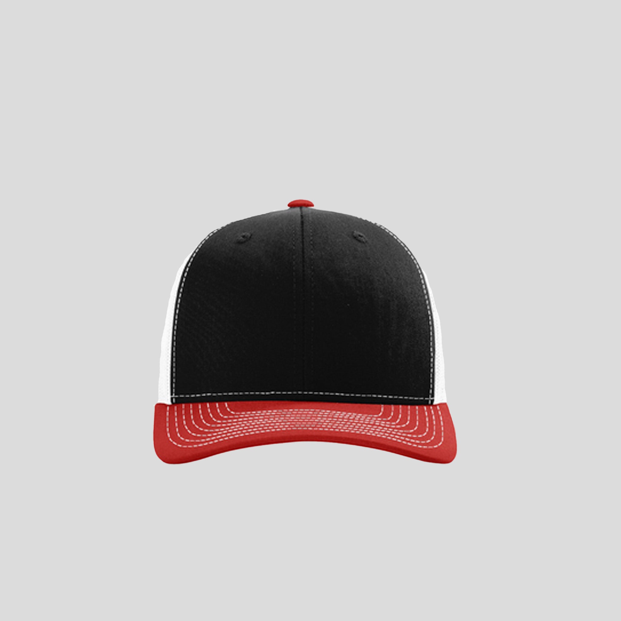Richardson Trucker Cap | Black/White/Red