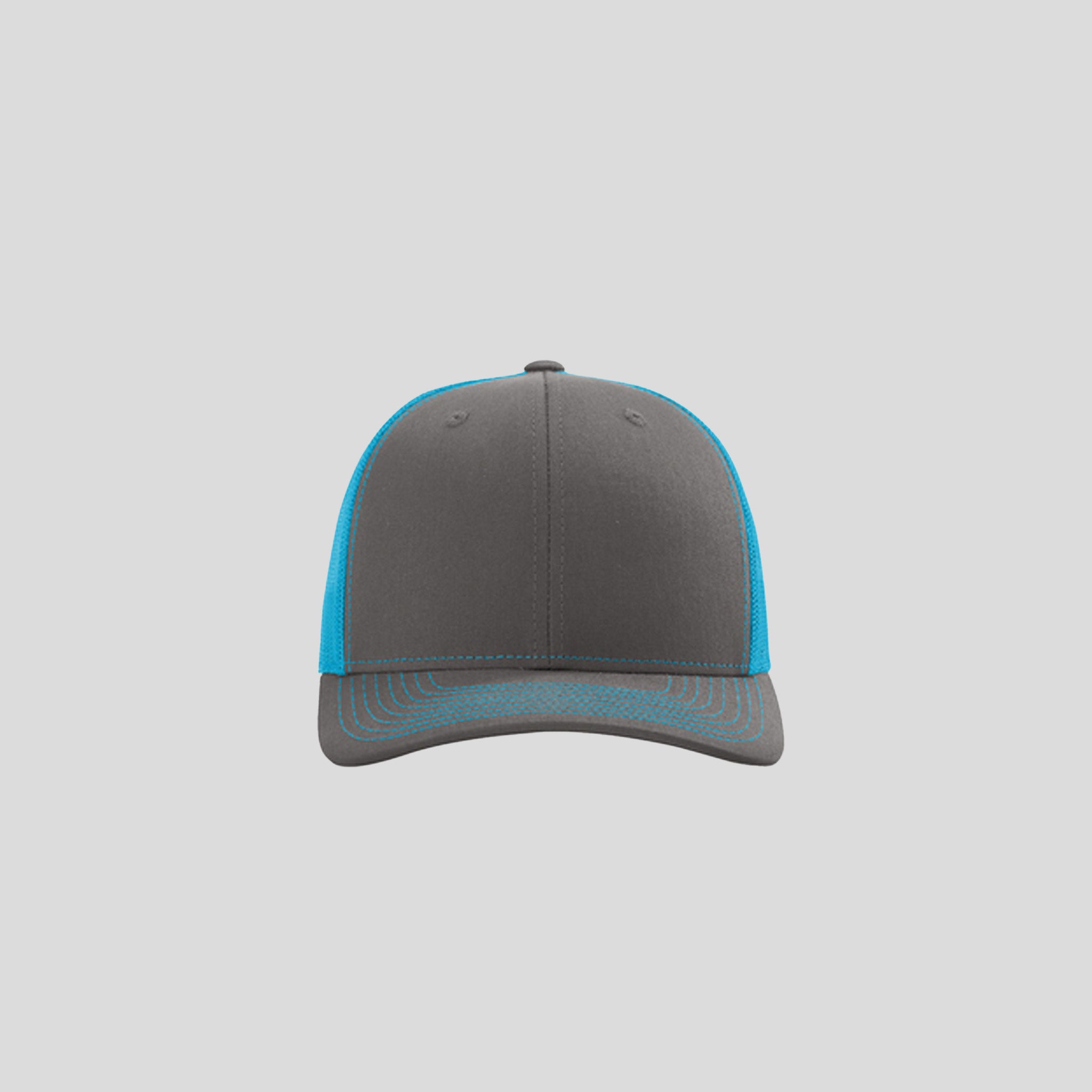 Richardson Trucker Cap | Charcoal/Neon Blue