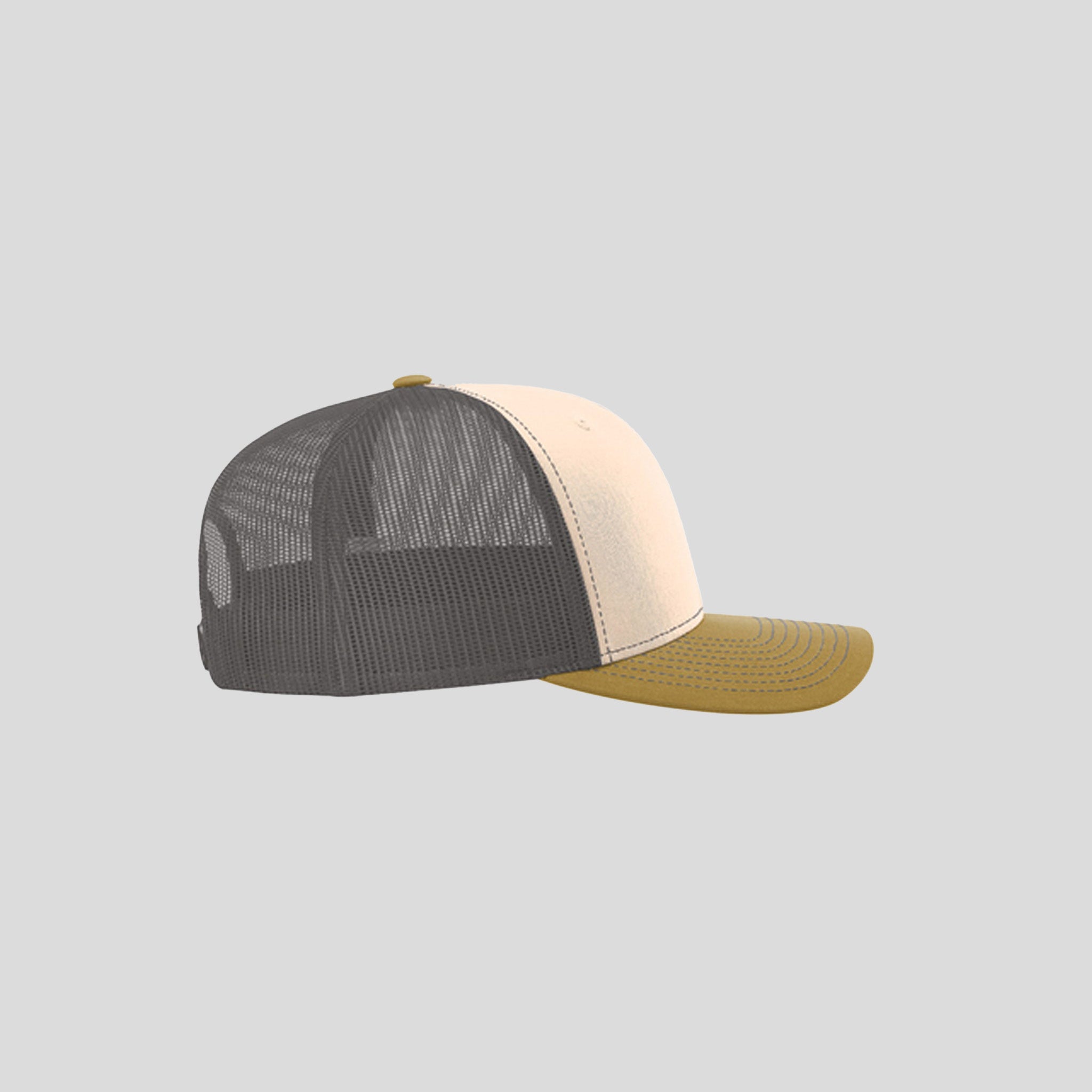 Richardson Trucker Cap | Mink Beige/Charcoal/Amber Gold