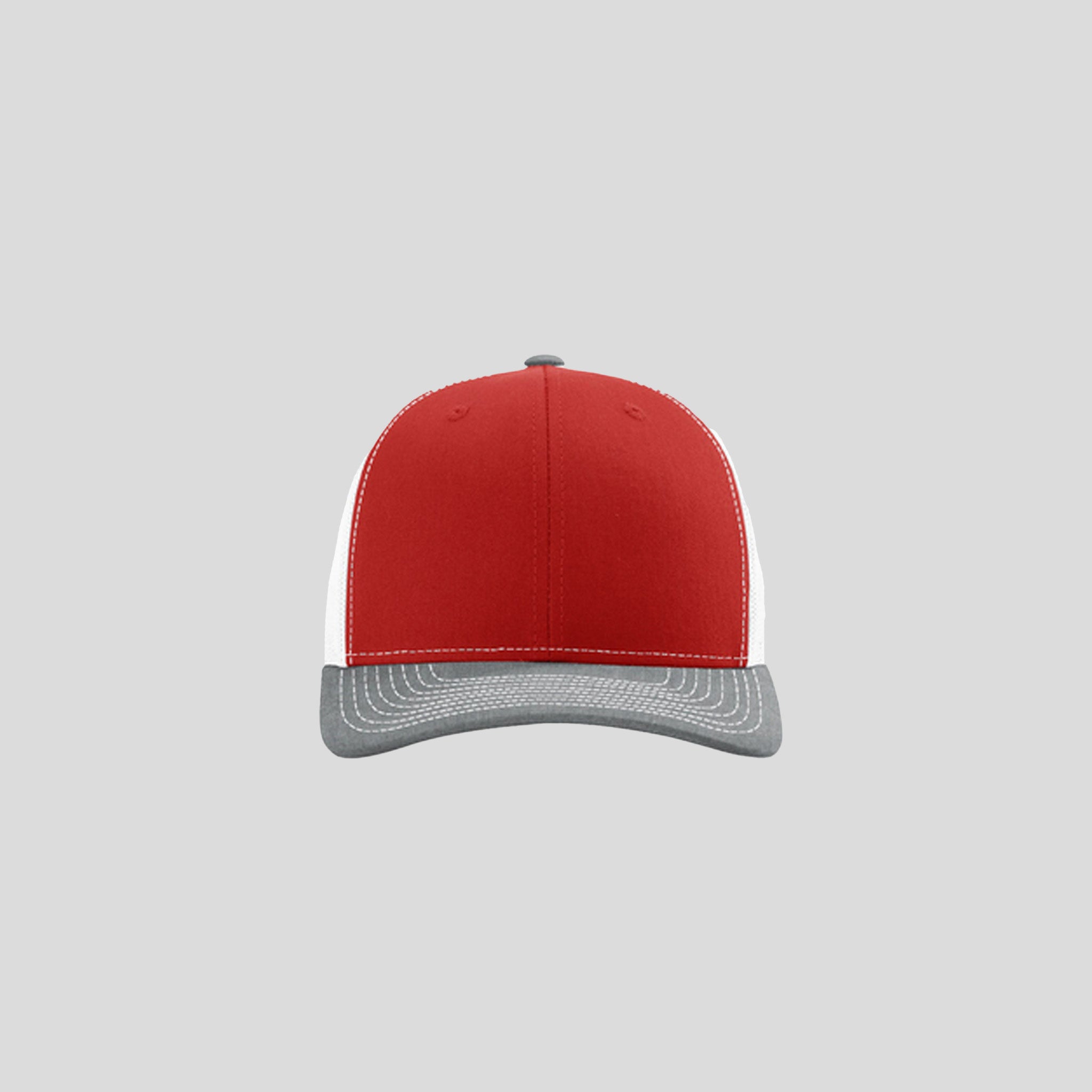Richardson Trucker Cap | Red/White/Heather Grey