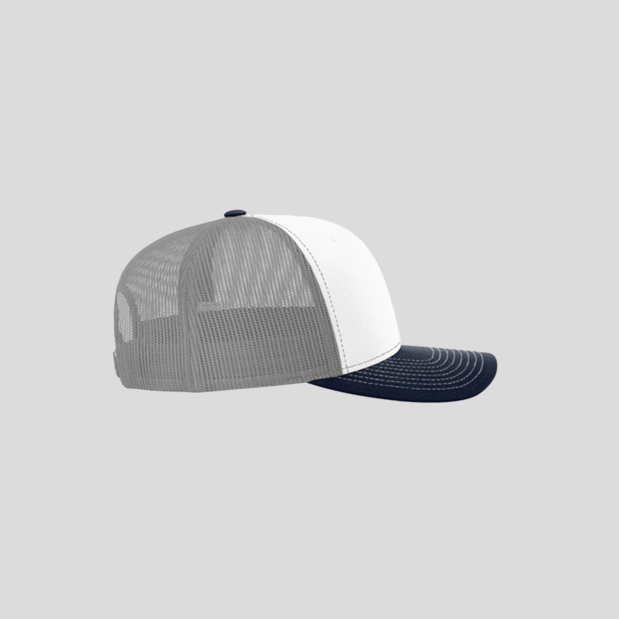 Richardson Trucker Cap | White/Aluminum/Navy
