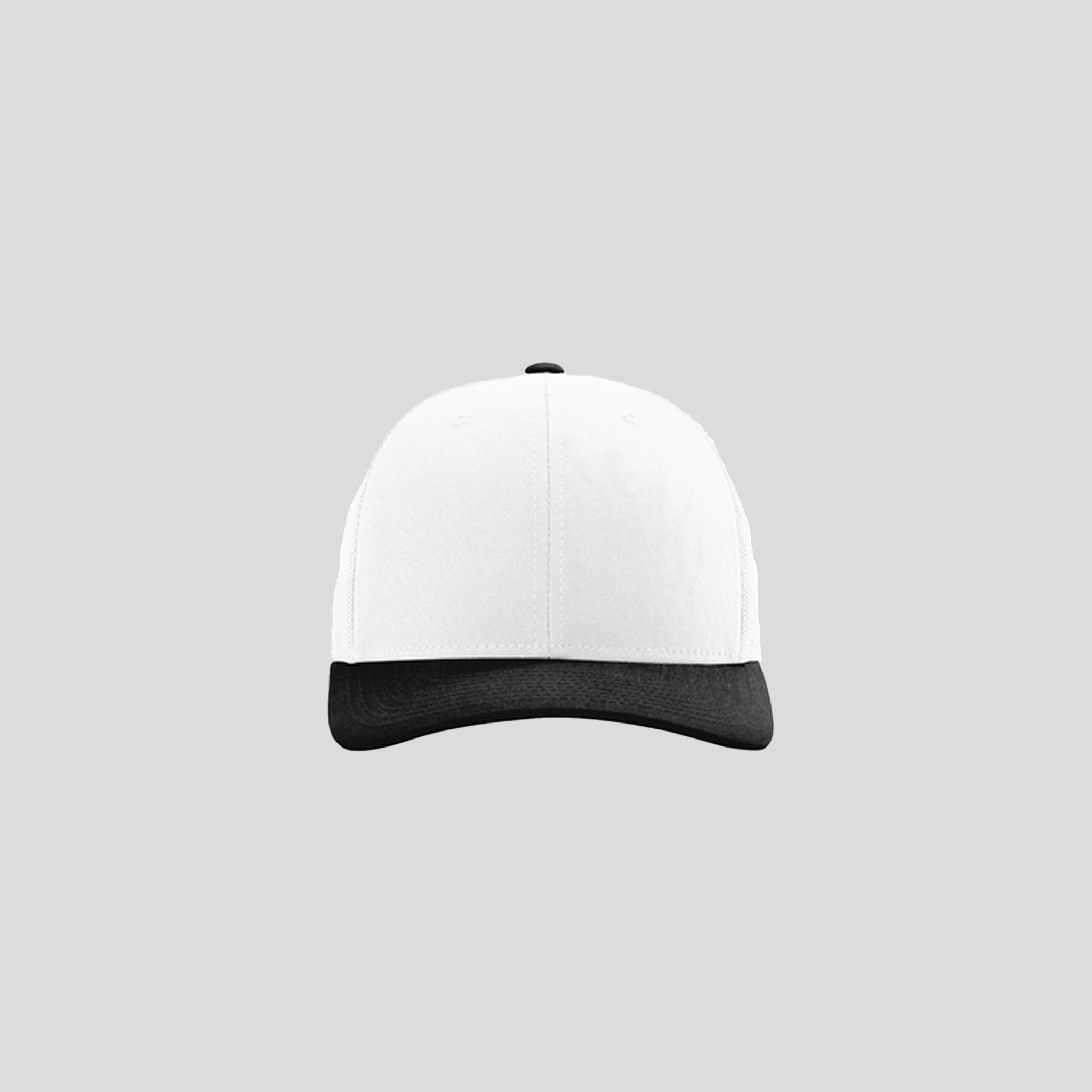 Richardson Trucker Cap | White/White/Black