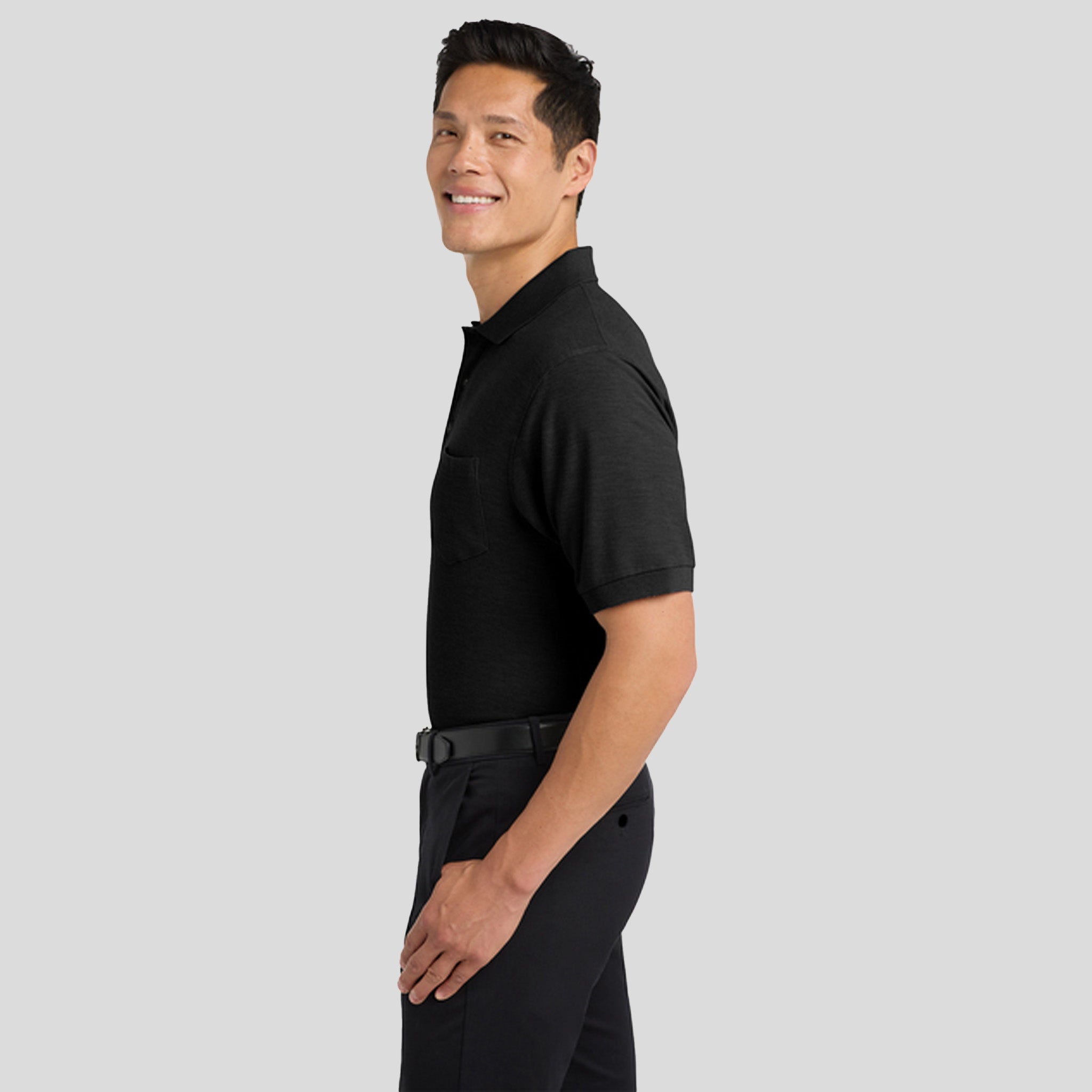 Silk Touch™ Polo with Pocket | Black