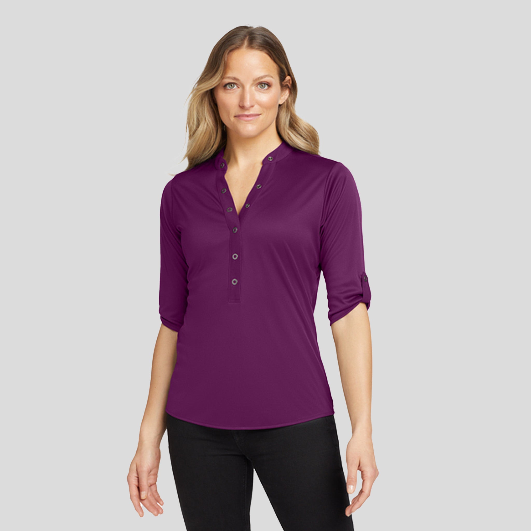 Crush Henley | Purple Luxe