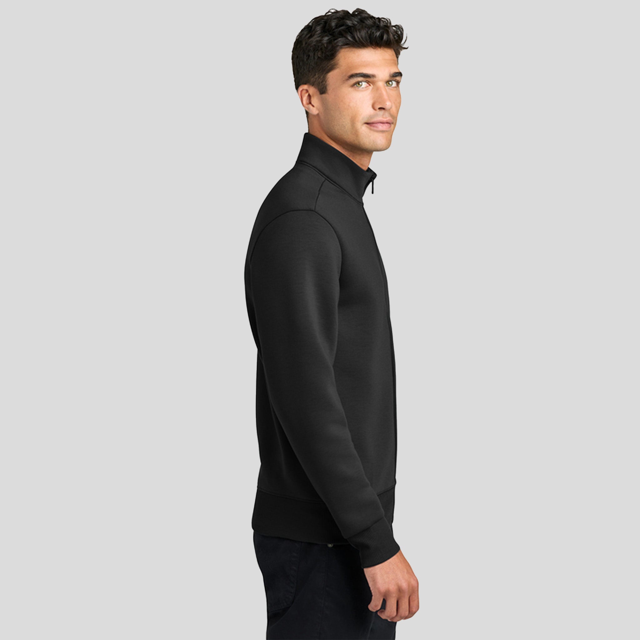 Soft Spacer Full-Zip | Deep Black