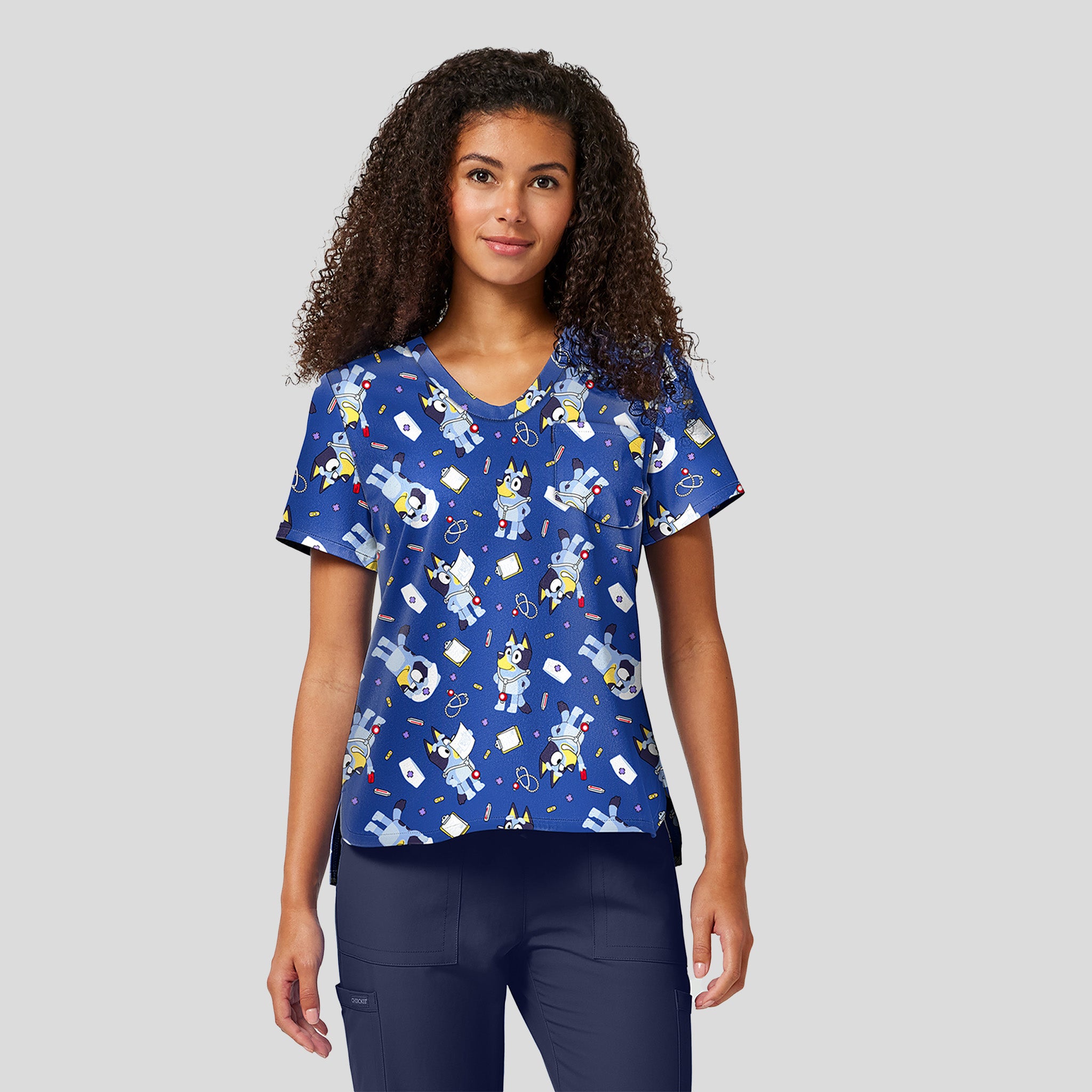 Print Scrub Top | Nurse Bluey
