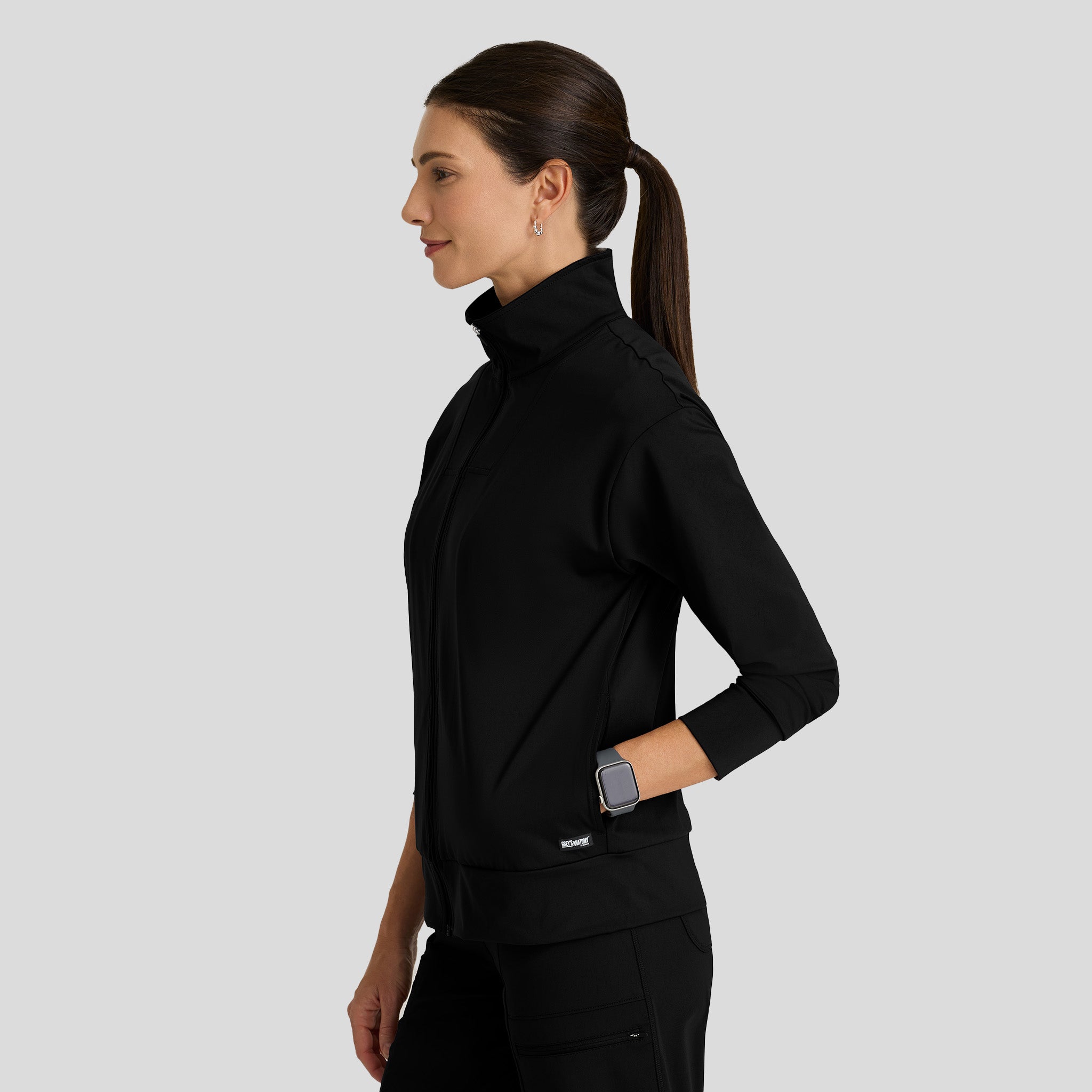 Ease Knit Warm-Up Jacket | Black
