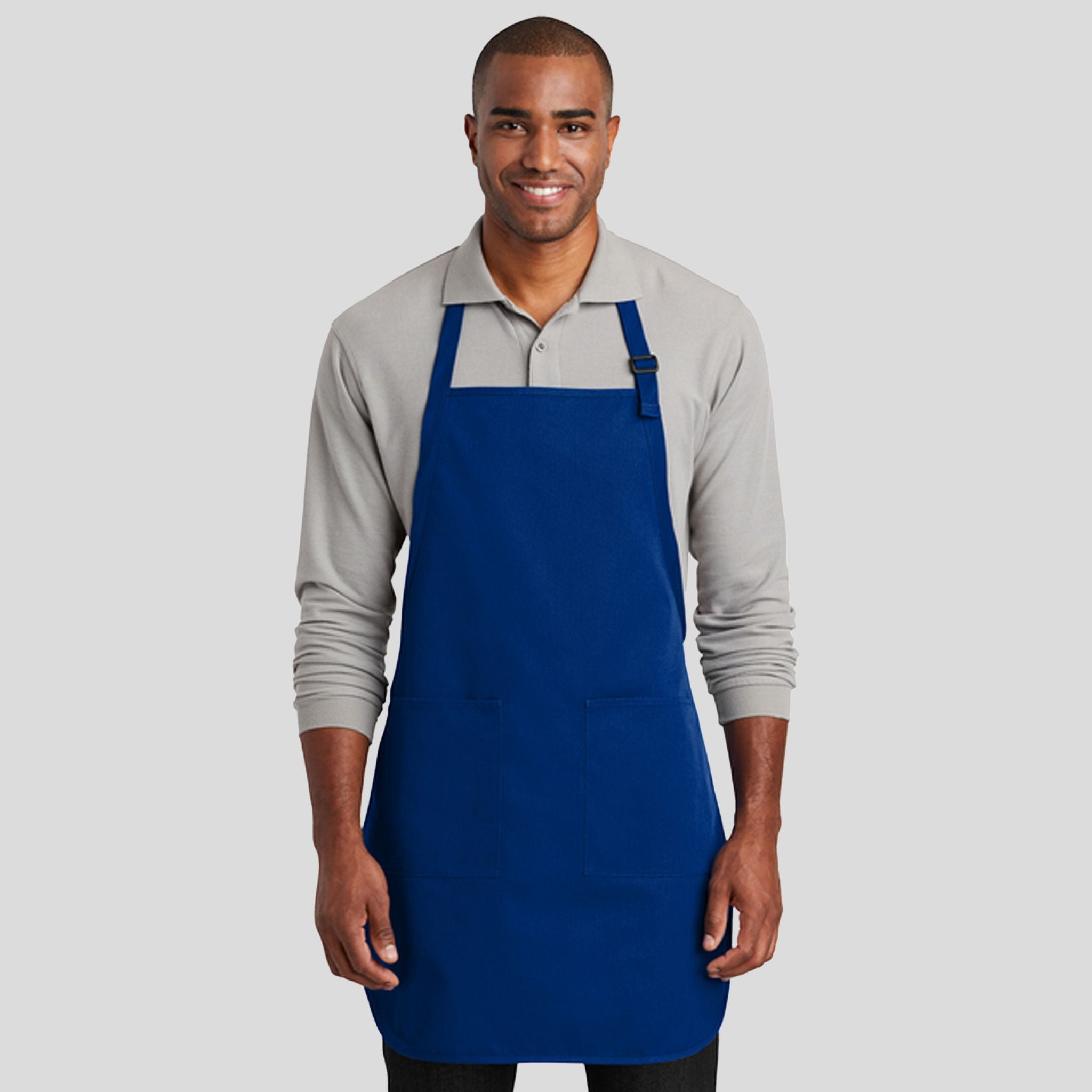 Full-Length Two-Pocket Bib Apron | Royal