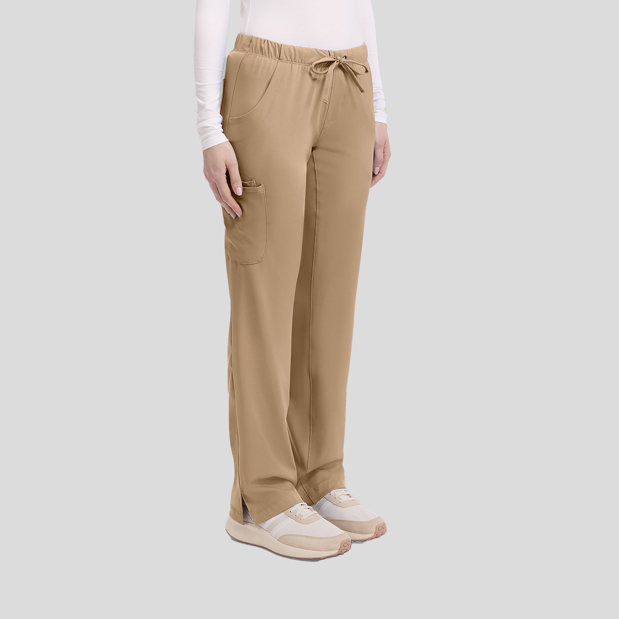 Women's Rebecca Drawstring Flare Scrub Pant | Sand Dunes