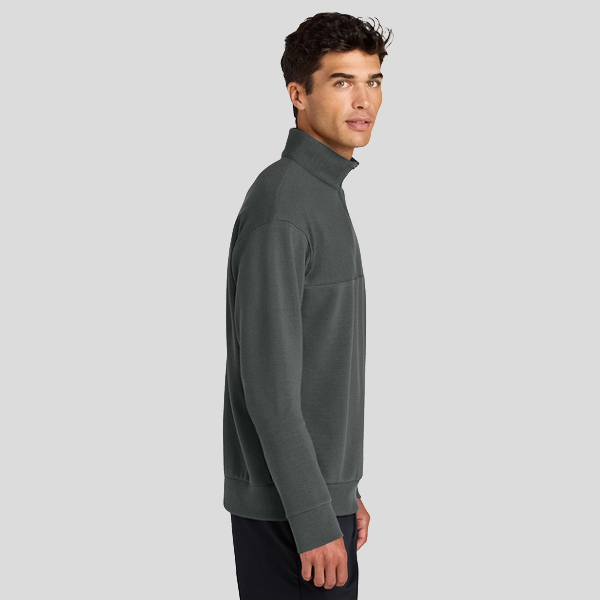 Linear Texture 1/4-Zip | Storm Grey