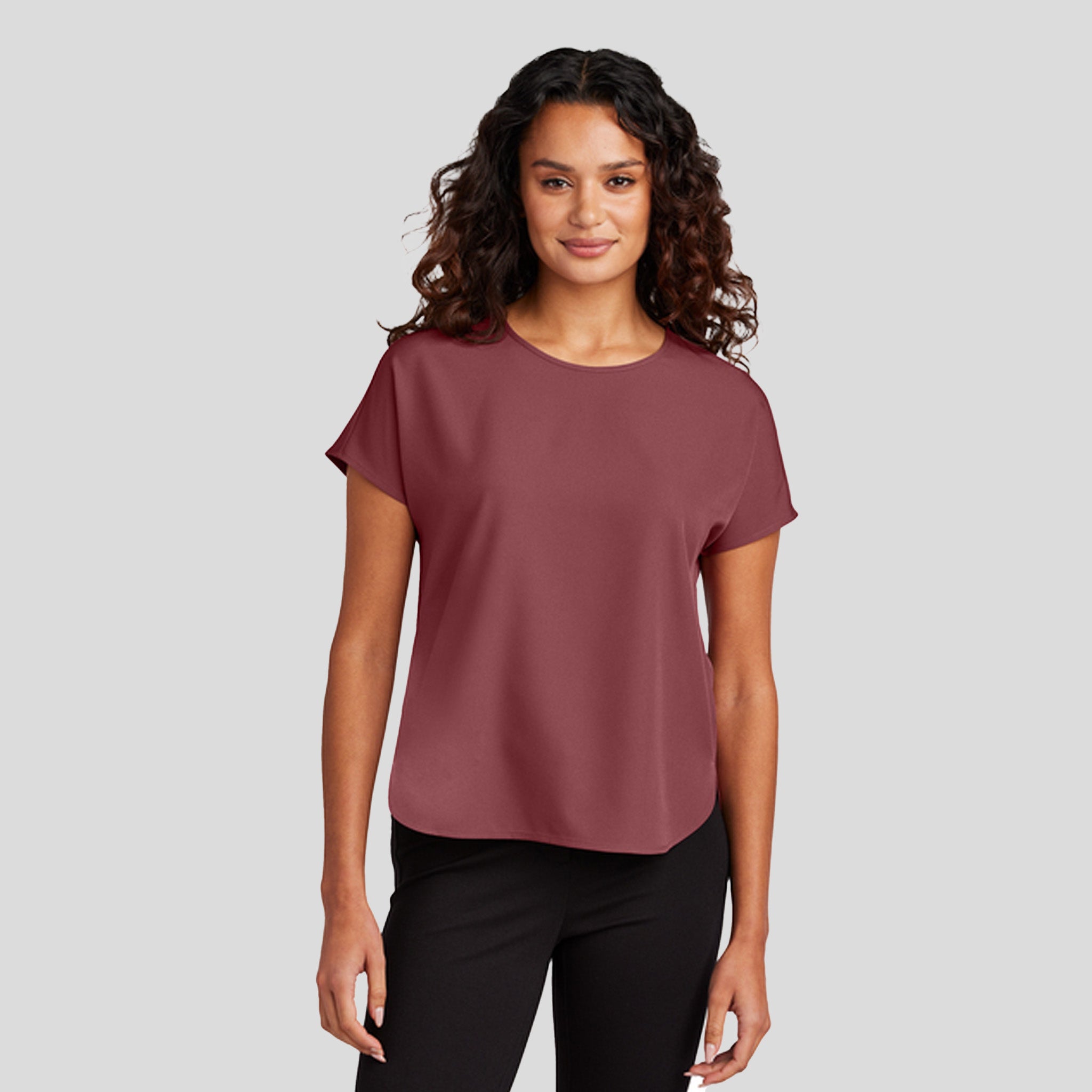 Women's Stretch Crepe Crew | Rosewood