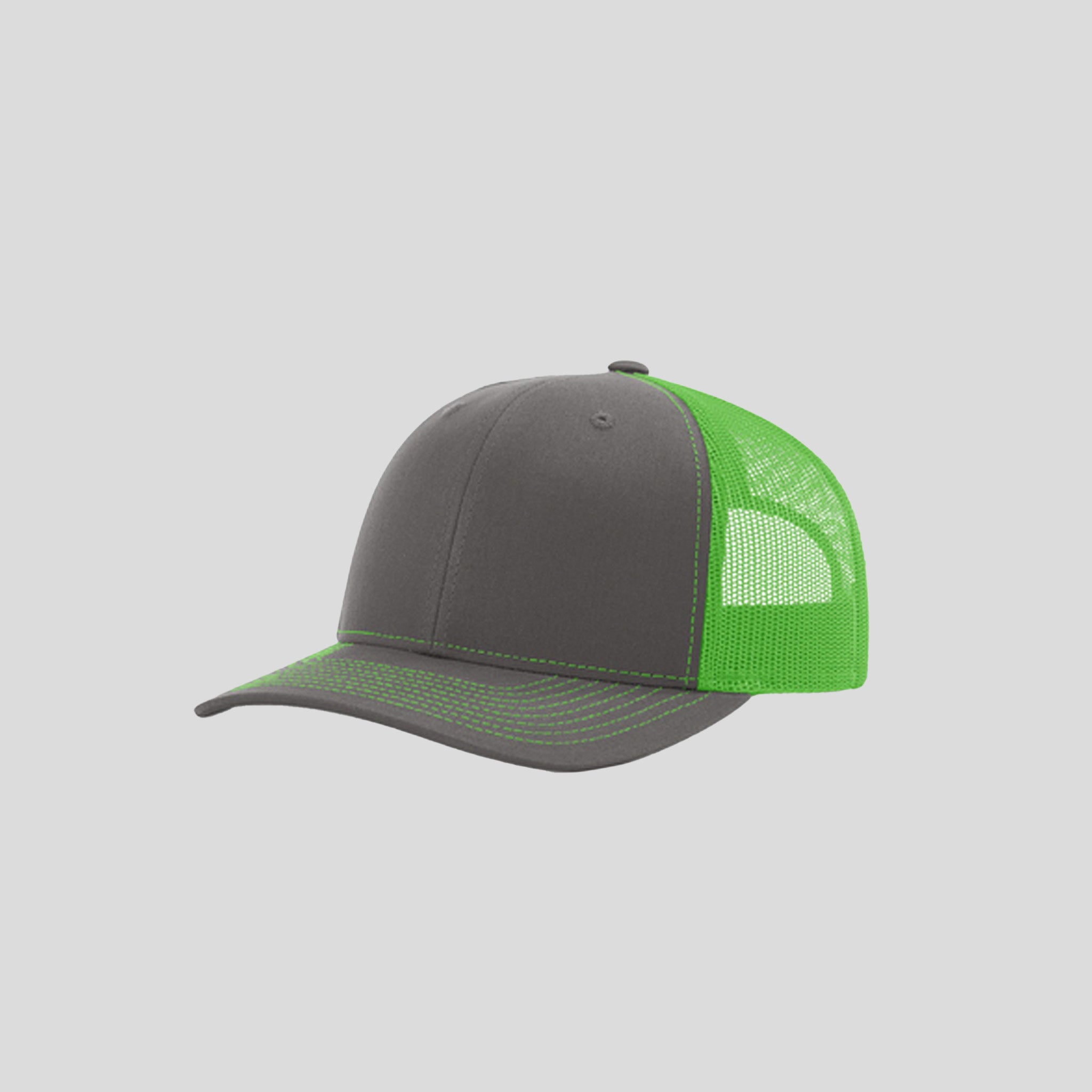 Richardson Trucker Cap | Charcoal/Neon Green