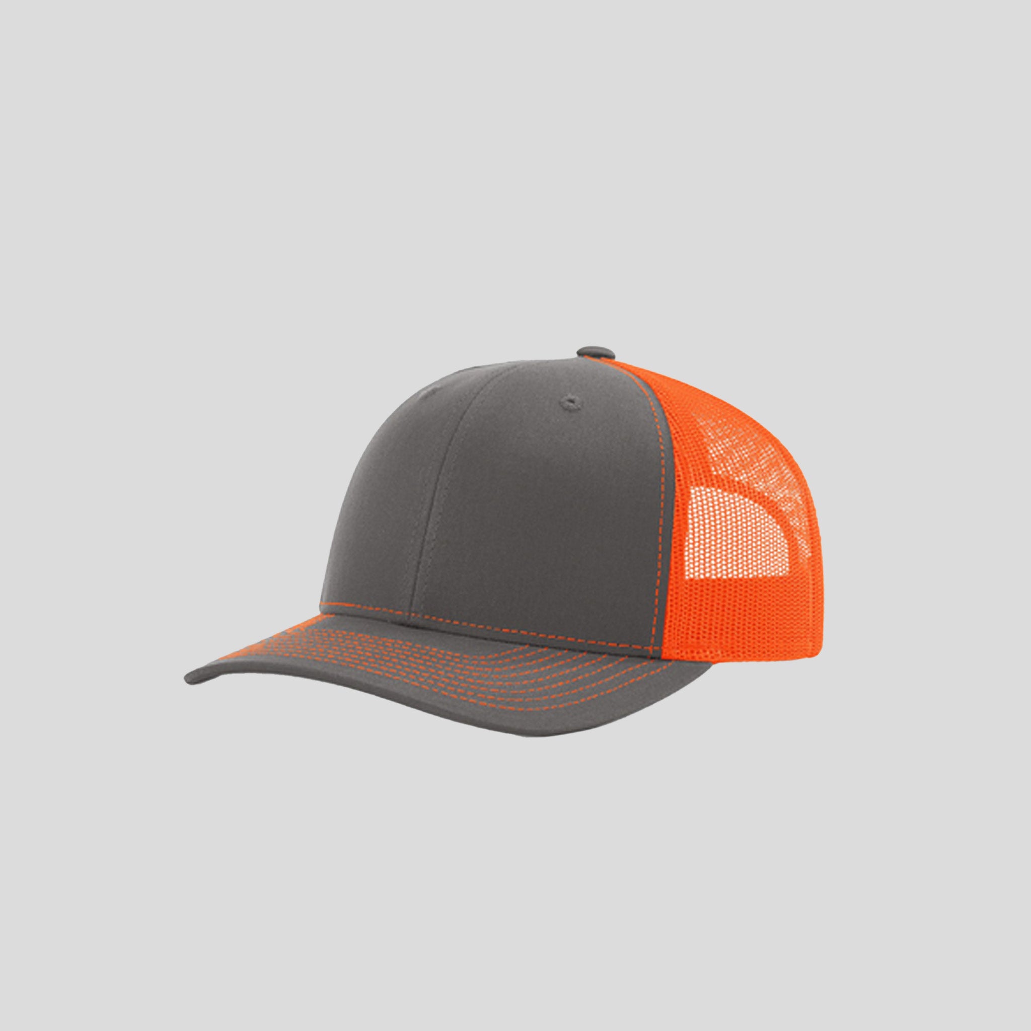 Richardson Trucker Cap | Charcoal/Neon Orange