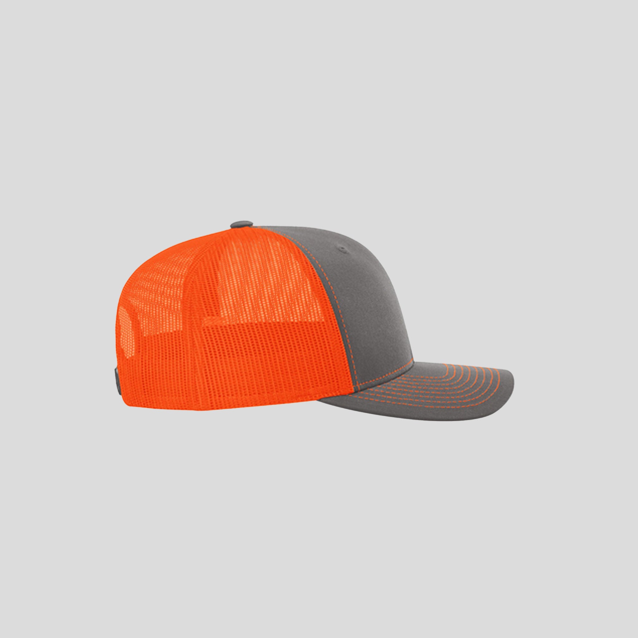 Richardson Trucker Cap | Charcoal/Neon Orange