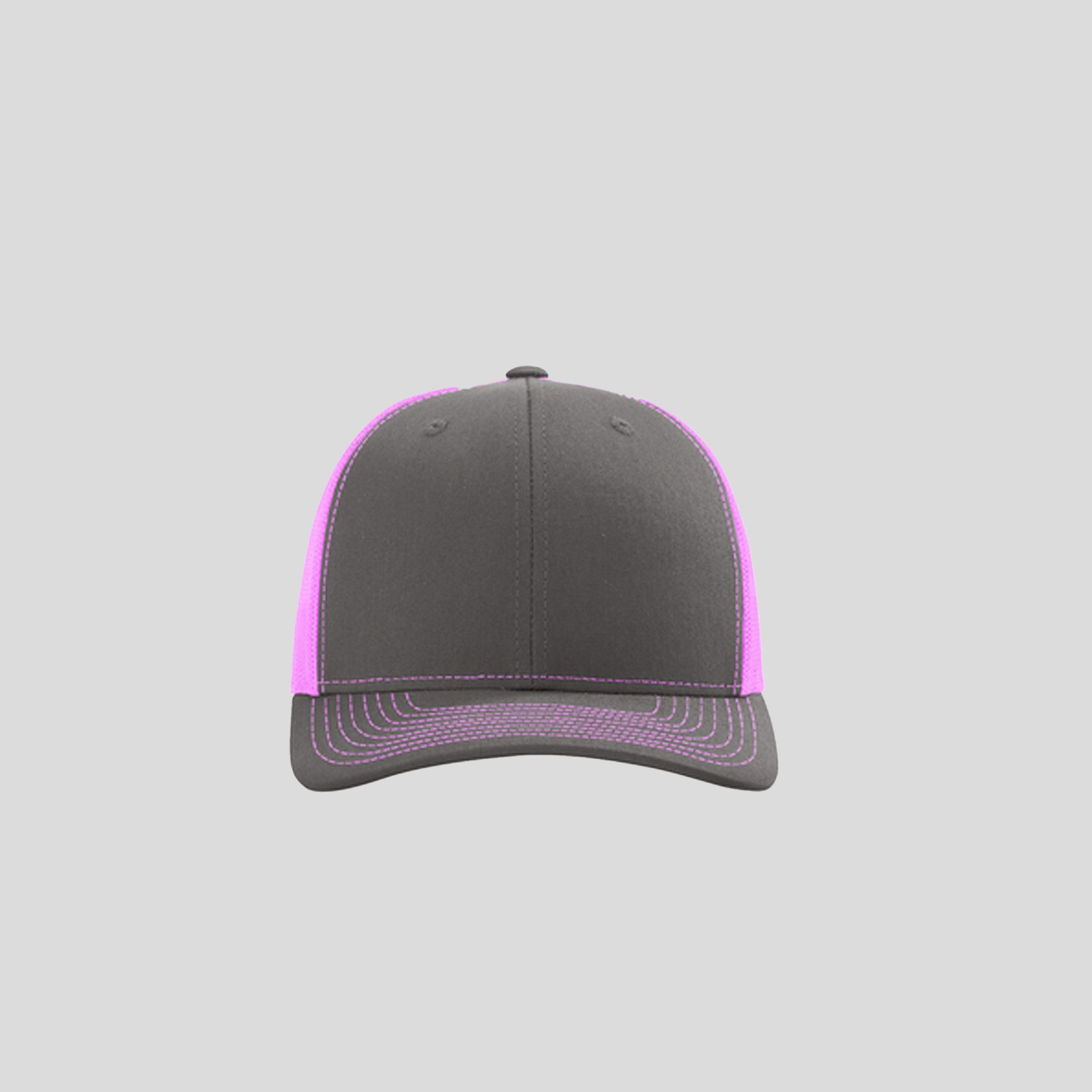 Richardson Trucker Cap | Charcoal/Neon Pink