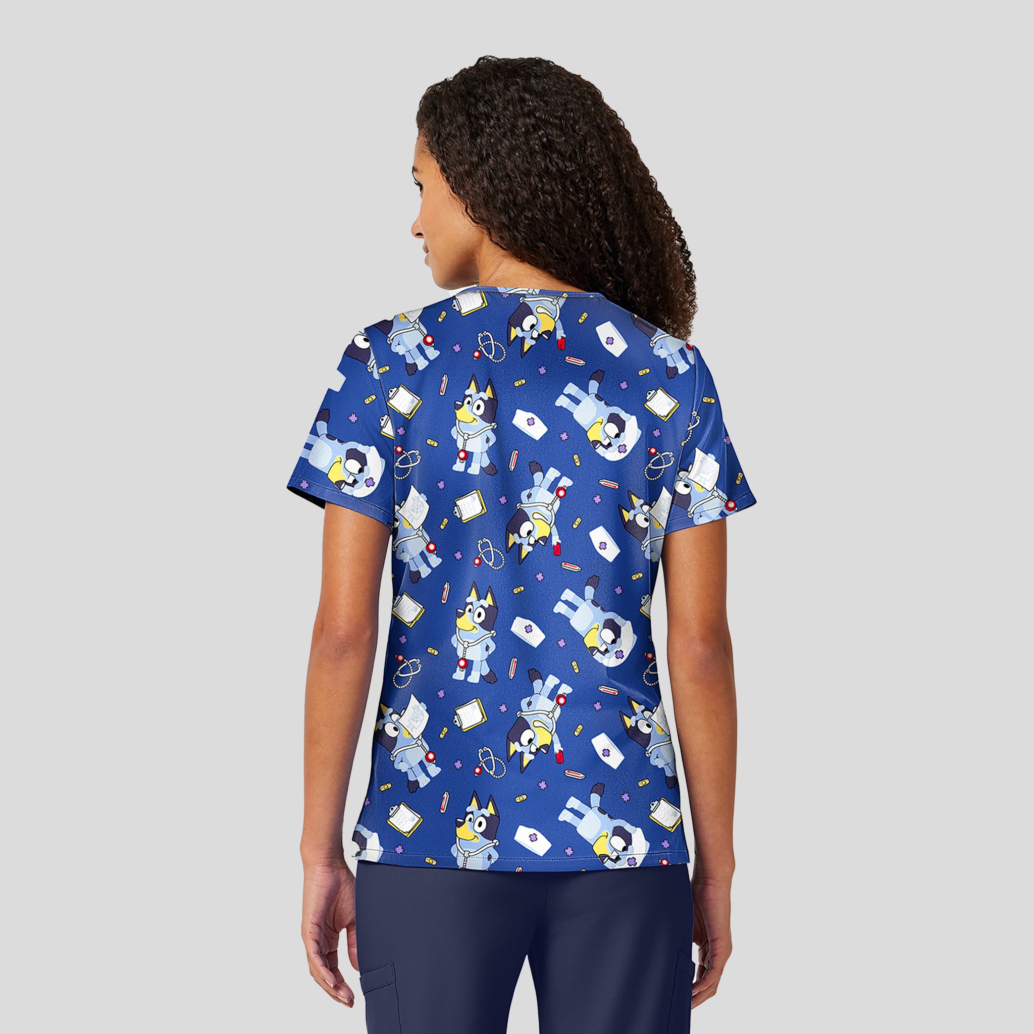 Print Scrub Top | Nurse Bluey